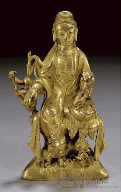 Song/Ming Dynasty A fine gilt-bronze model of Guanyin 